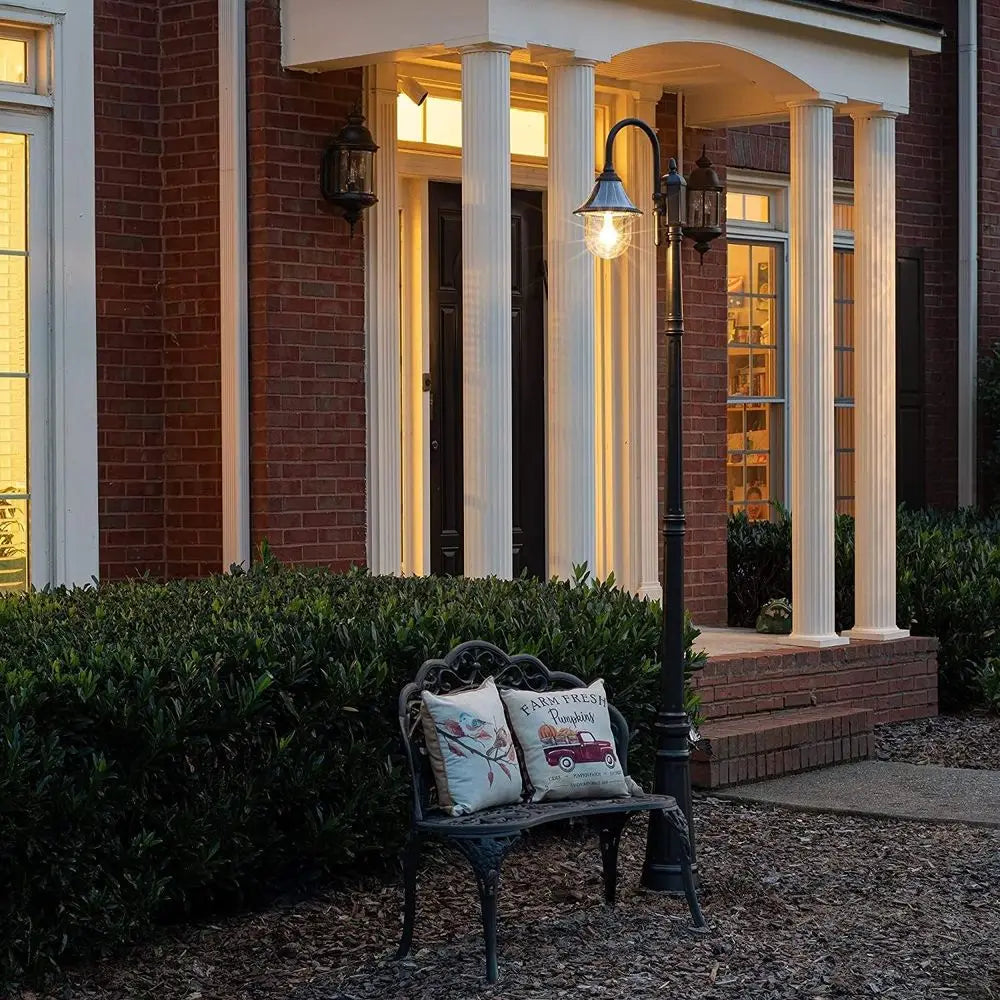 Outdoor Lamp Post Light Kit Resin Industrial Style Fixture