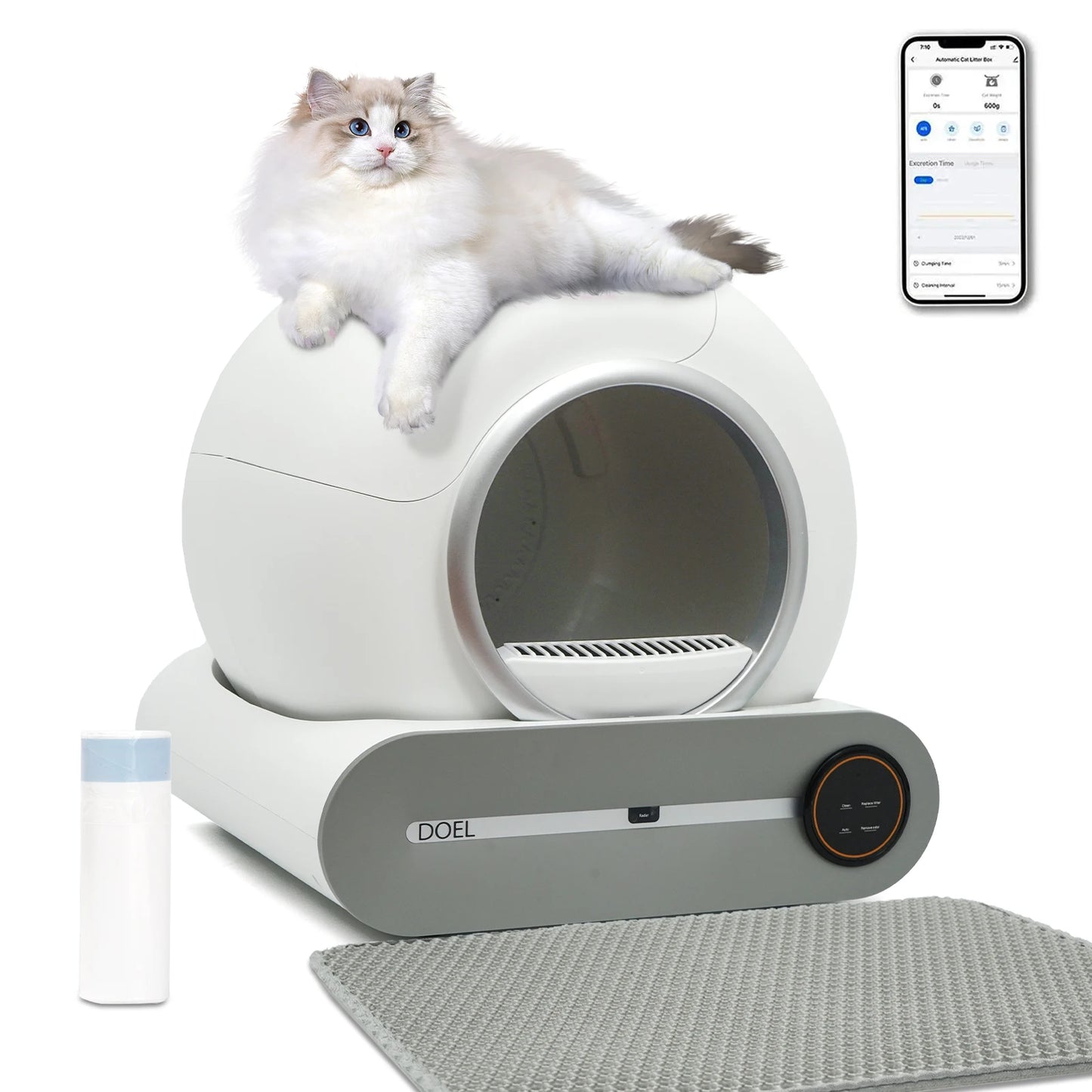 DOEL Self Cleaning Smart Cat Litter Box WiFi App