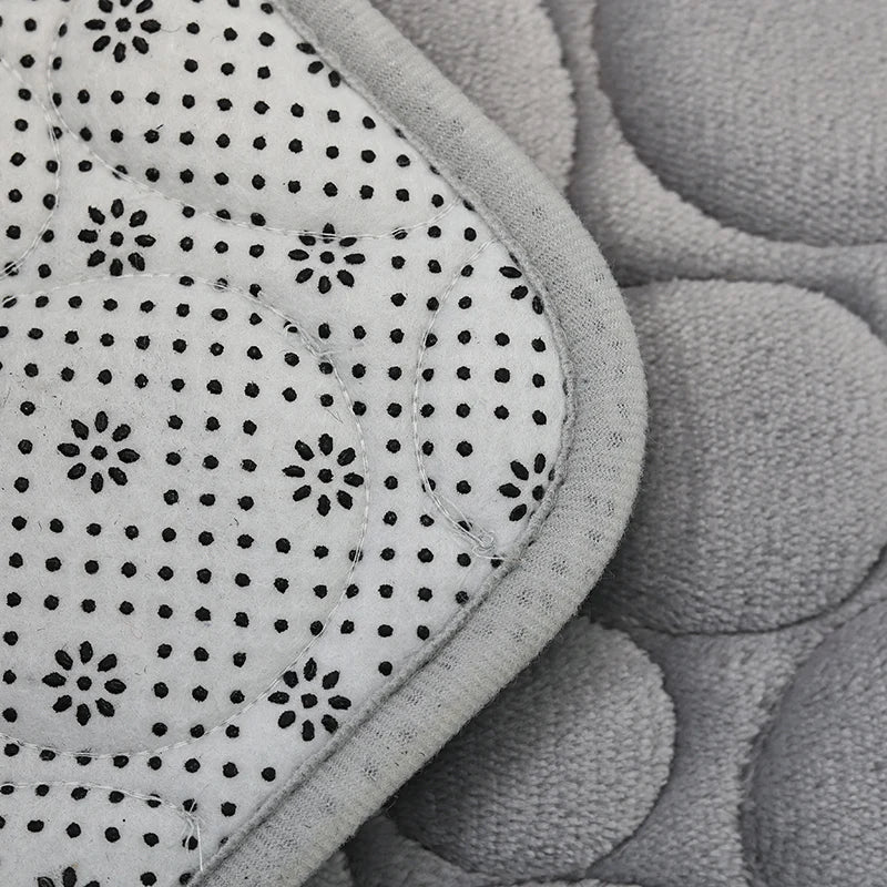NONECN Solid Color Microfiber Bathroom Floor Mat Set Non Slip