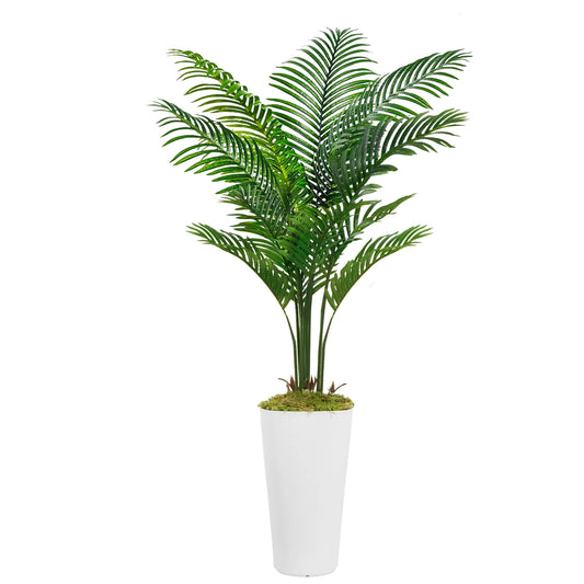 Faux Palm Tree Artificial Silk Plant Potted Indoor Decor