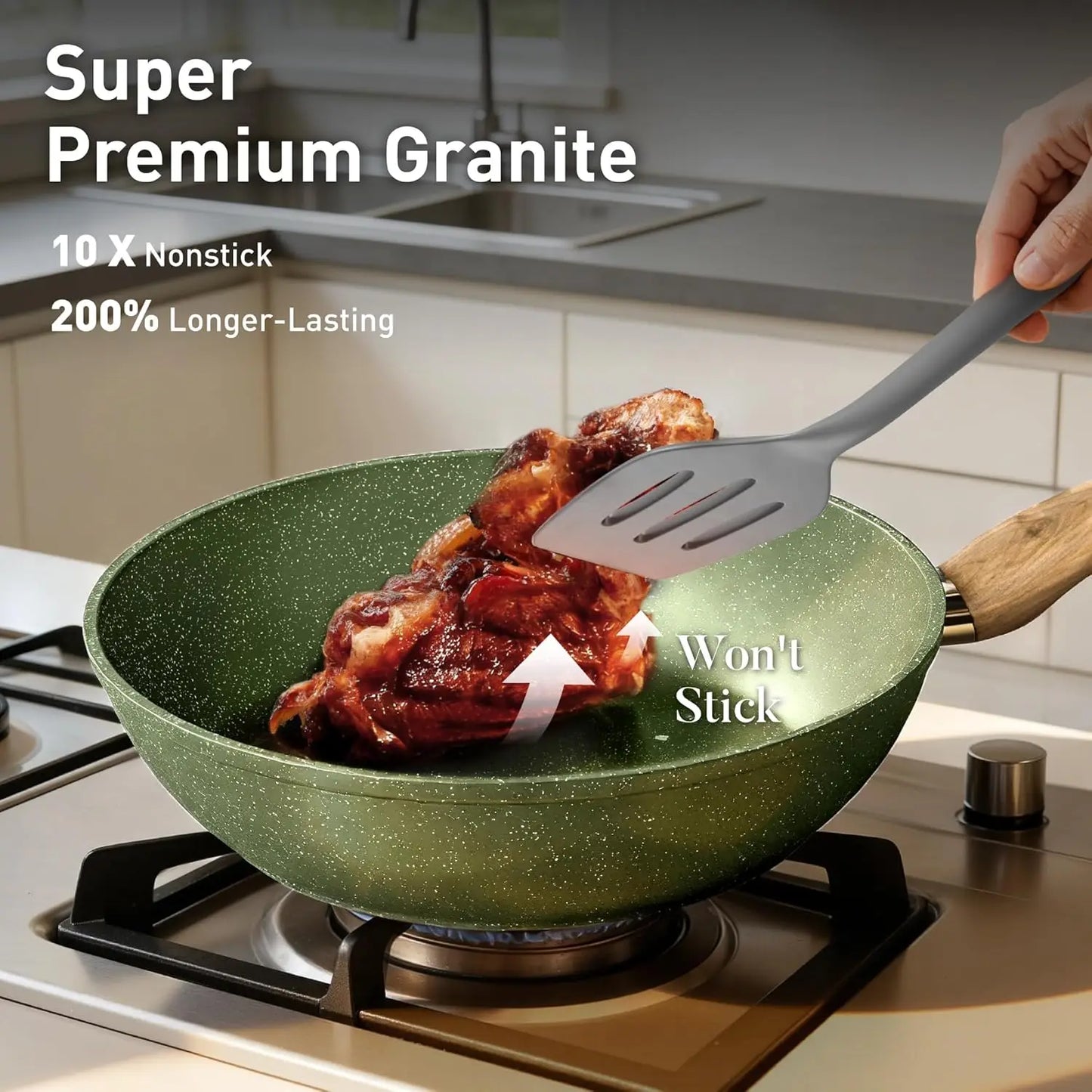 Nonstick Granite Induction Cookware Set PFOA PFOS Free