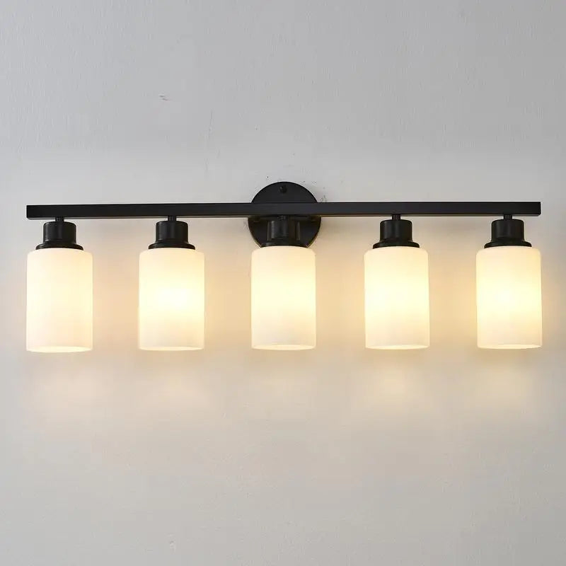 5-Light Wall Sconces With Glass Shades
