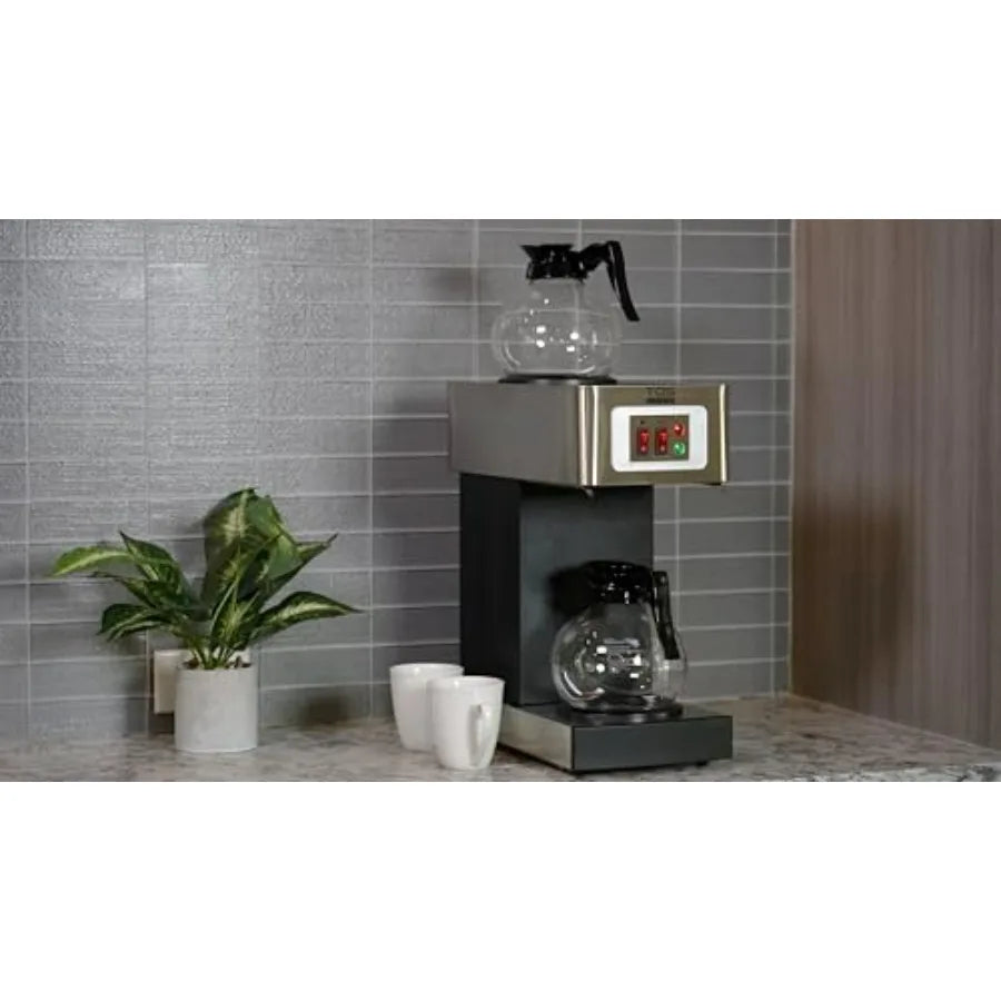 SHXI Commercial Double Coffee Maker Stainless Steel For Office