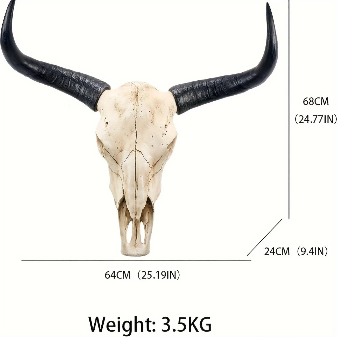 Longhorn Bull Skull Wall Decor Western Rustic Interior Art