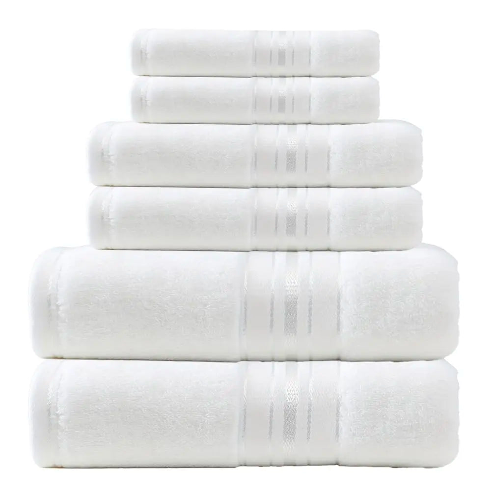 Luxury 6 Piece Turkish Towel Set 600 GSM 100% Cotton Bath Towels