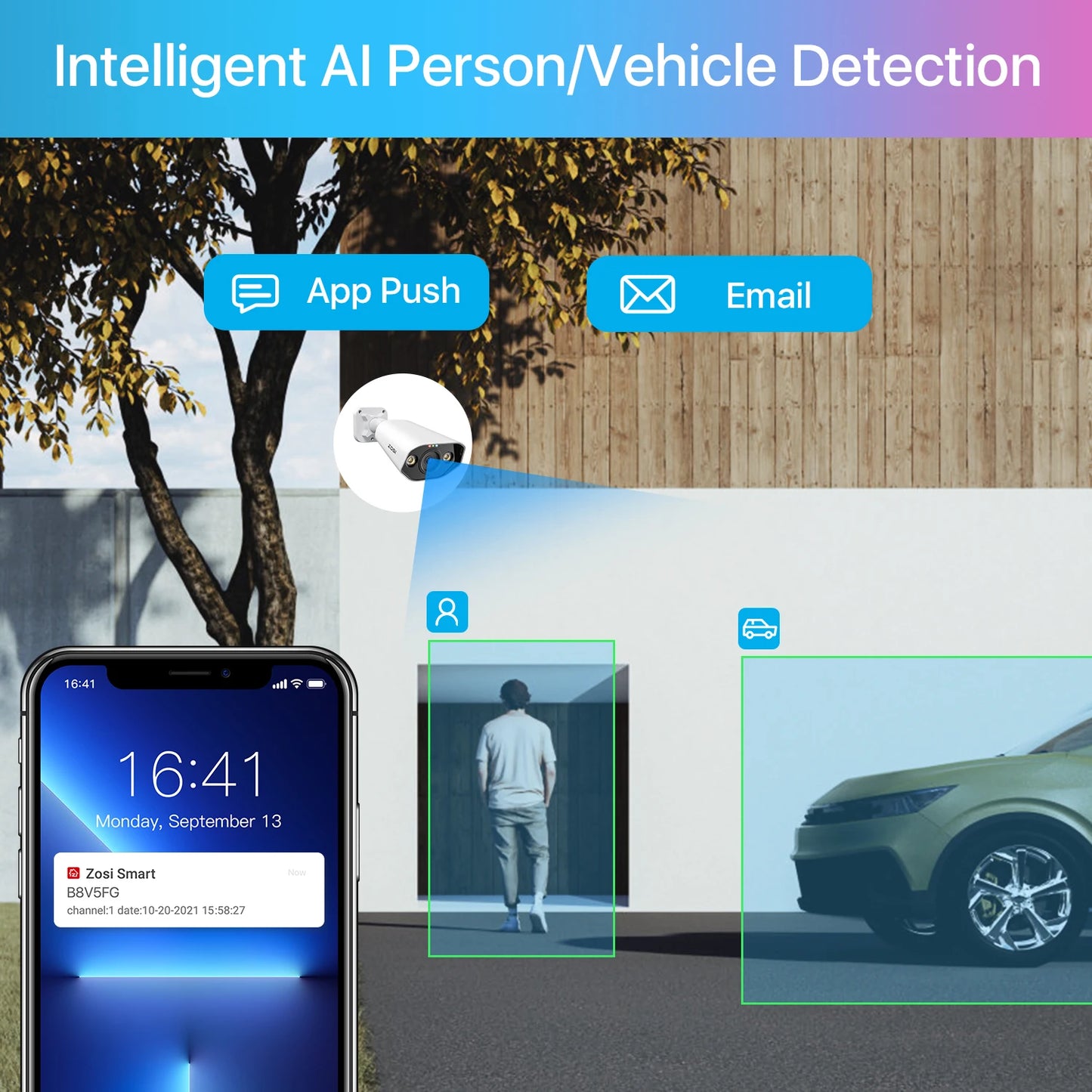 ZOSI 8CH POE Video Surveillance Kit 4K AI Night Vision