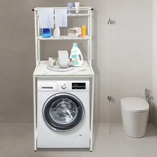 3-Tier Over Washer Dryer Storage Shelf Organizer For Bathroom