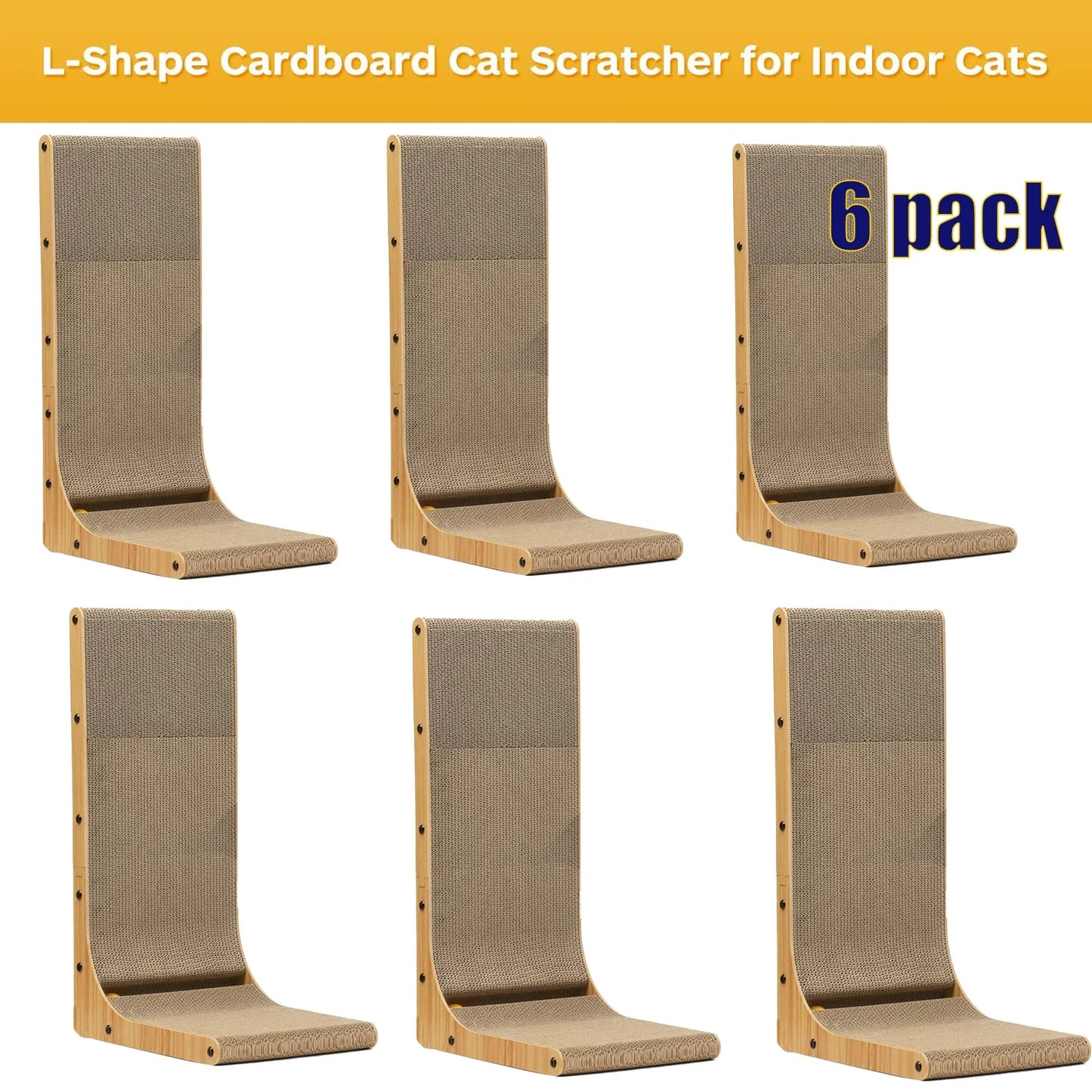 L Shape Indoor Cat Scratching Post Cardboard Protector