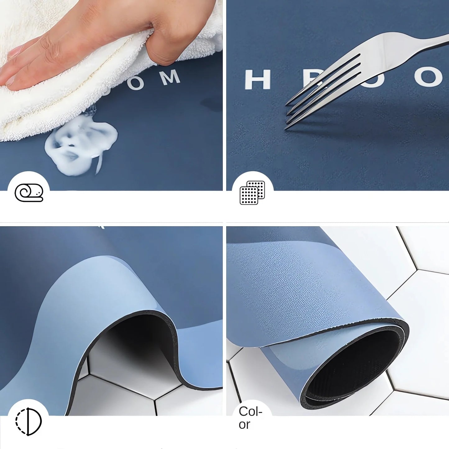 Bohemian Kitchen Floor Mat With Super Absorbent Anti Slip
