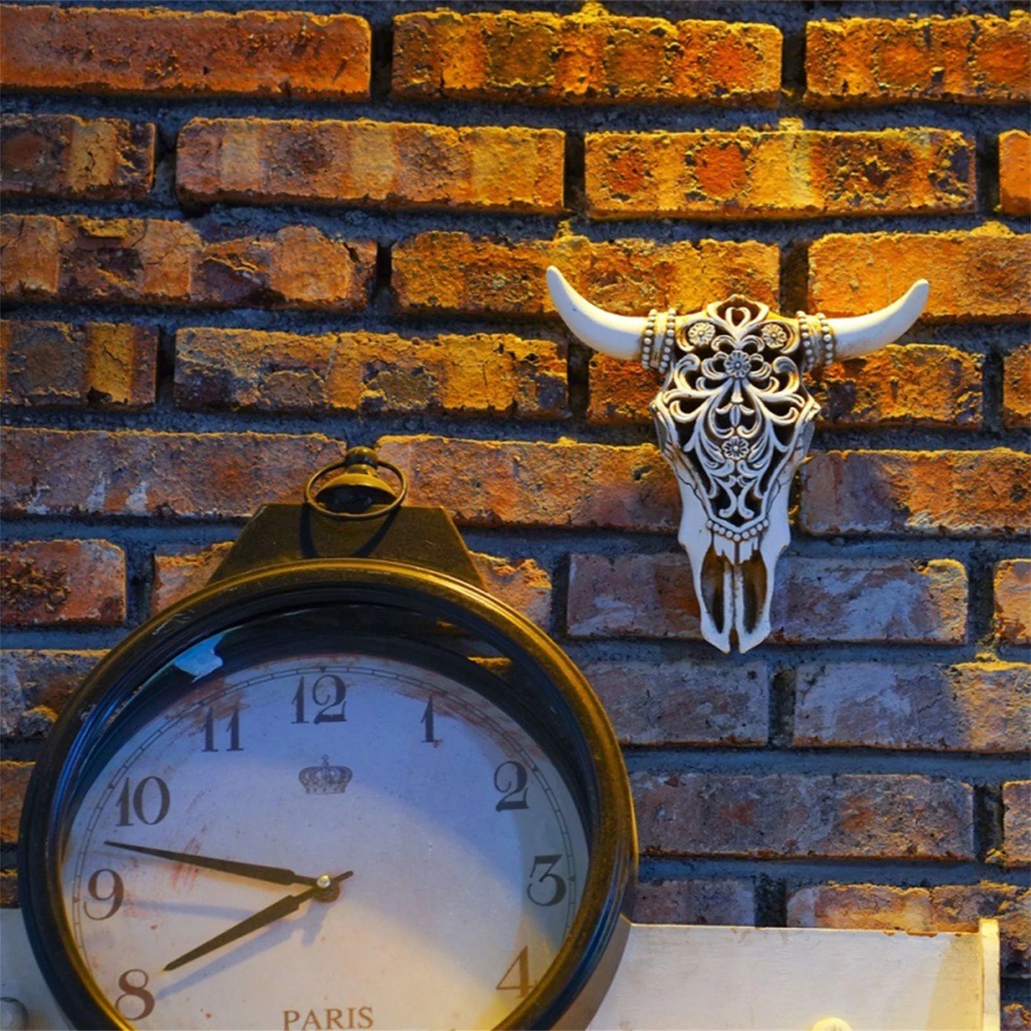 Realistic Bison Skull Wall Decor 3D Cow Skull Sculpture