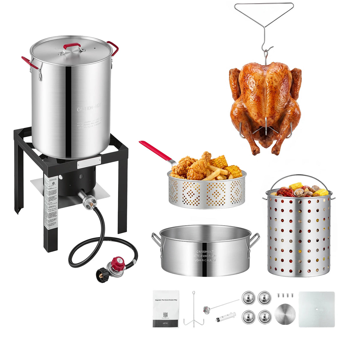 SucceBuy Propane Turkey and Seafood Fryer with Basket and Stand