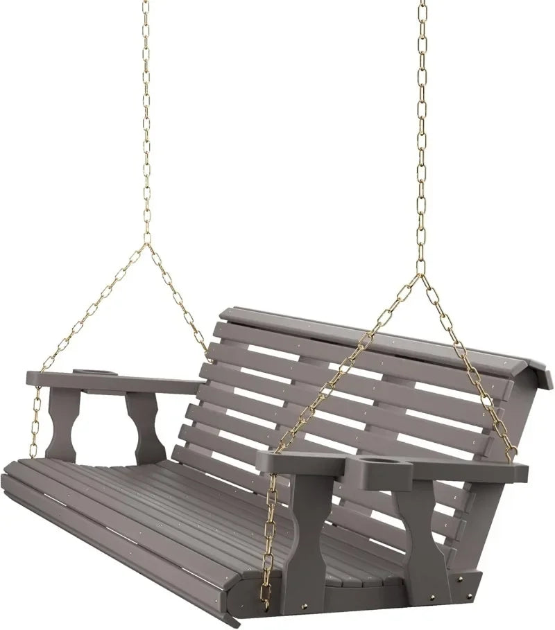 Casual Heavy Duty Porch Swing 700 Lb Capacity Cup Holders