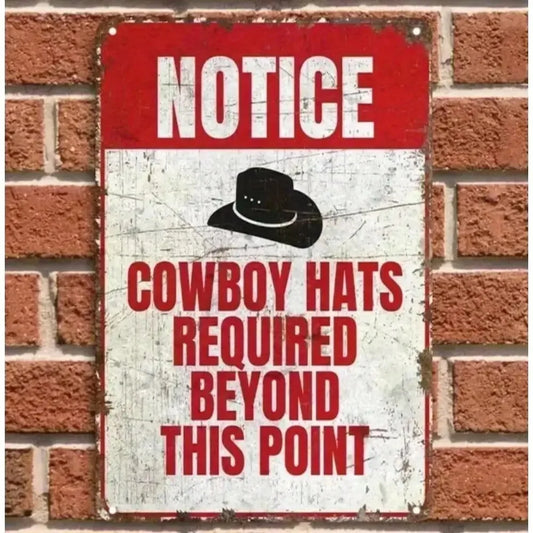 CIFBUY Ranch Decor Vintage Cowboy Metal Wall Sign Western Art