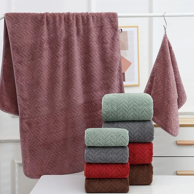 Soft Absorbent Microfiber Bath Towels For Home And Hotel