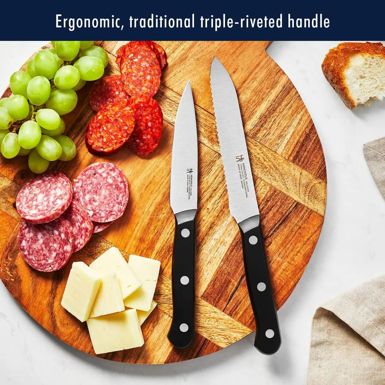 Walnut Block Knife Set For Ultra Sharp Chef Knives