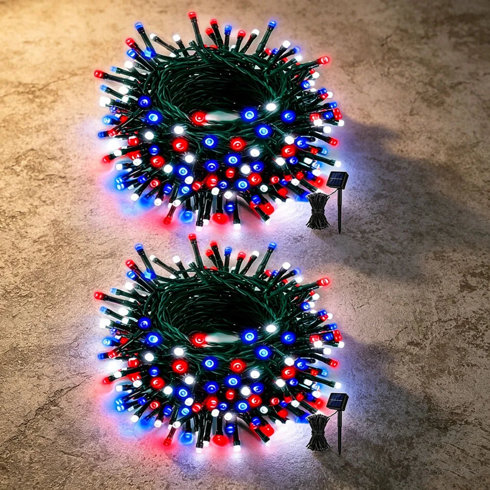 YIMIA Patriotic Solar Stake Lights For Independence Day Decoration