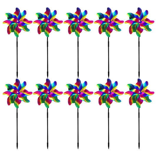 Alloet Bird Repeller Windmill Spinner Outdoor Garden Lawn Decor