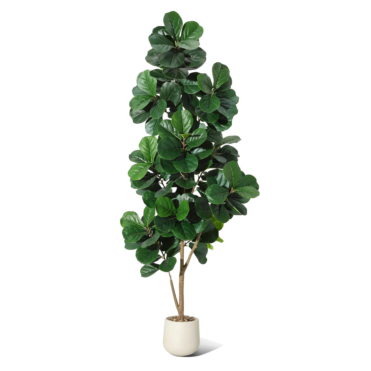 HiMiss Artificial Fiddle Leaf Fig Floor Tree With Planter