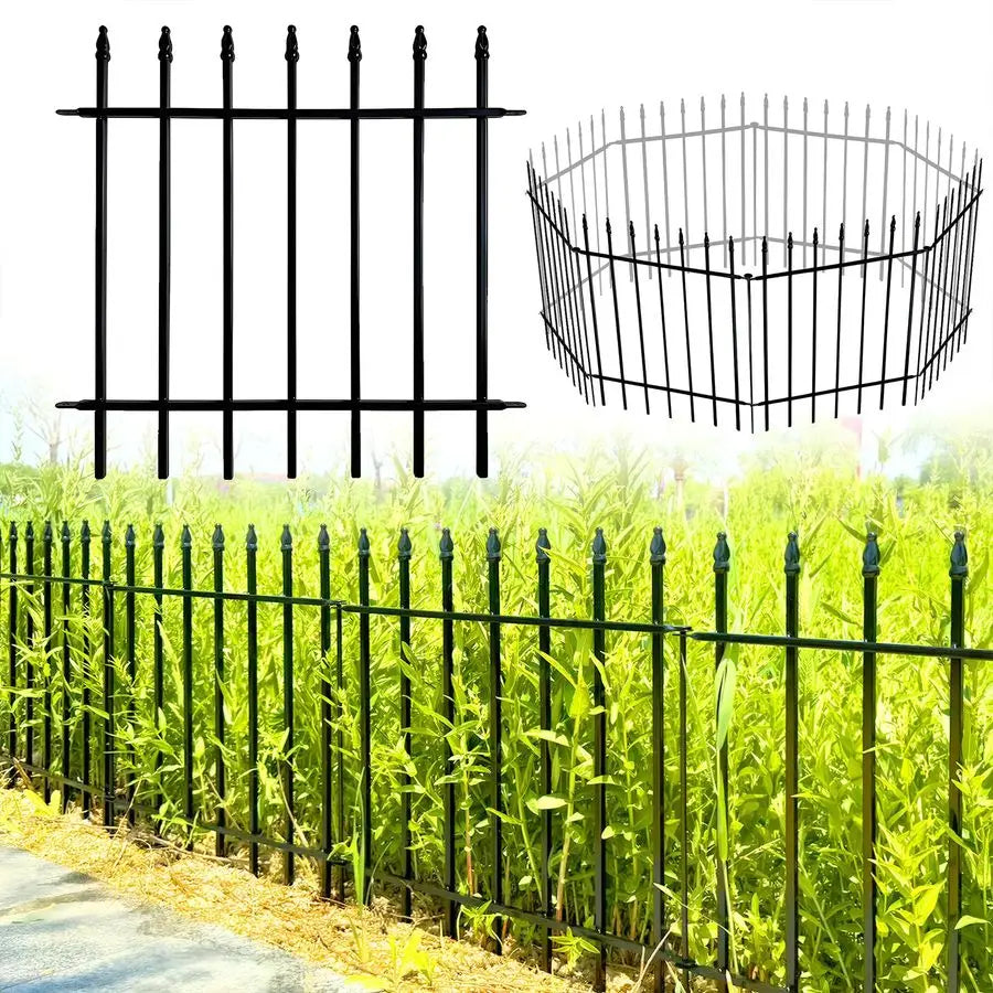 Decorative Wrought Iron Garden Fence Panels For Outdoor Border