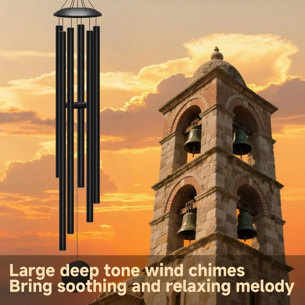 Outdoor Wind Chimes Deep Tone With Aluminum Tubes For Relaxing Garden Decor