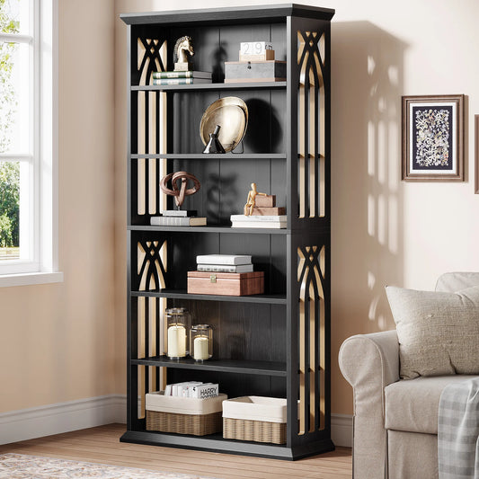 Tribesigns Six Tier Wooden Bookcase For Home Display