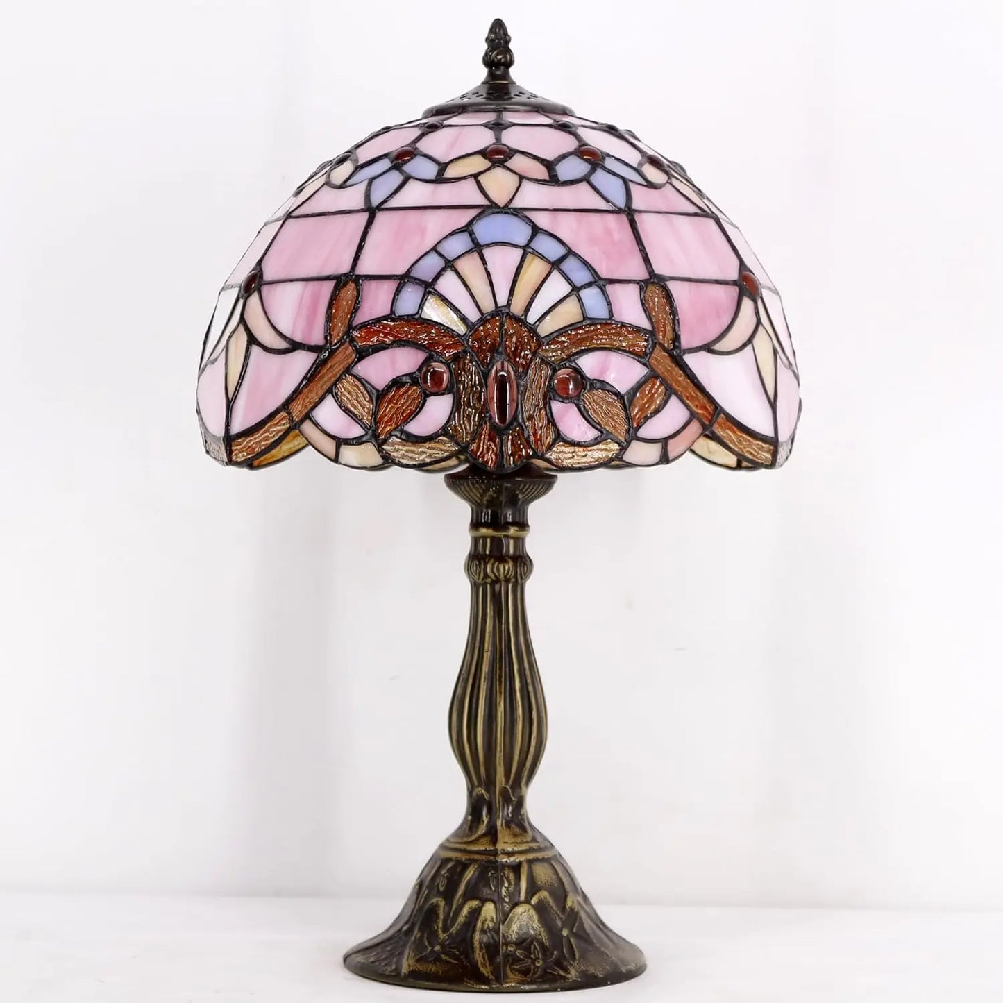Tiffany Style Stained Glass Table Lamp Baroque Desk Light