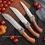 7-Piece Stainless Steel Kitchen Knife Set With Ergonomic Handles