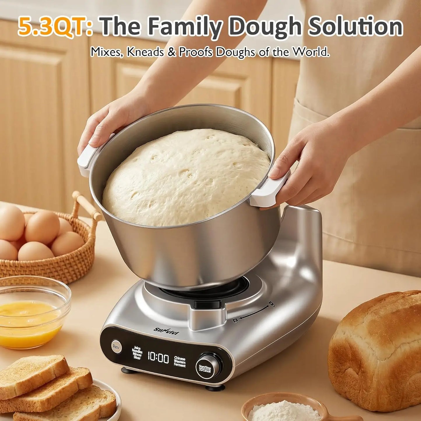 4-In-1 Multifunction Stand Mixer For Dough Juicing And Meat Grinding
