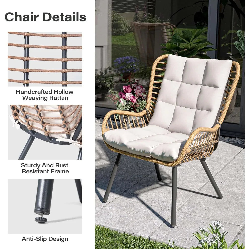 Outdoor Bistro Set With Coffee Table Front Porch Patio Furniture