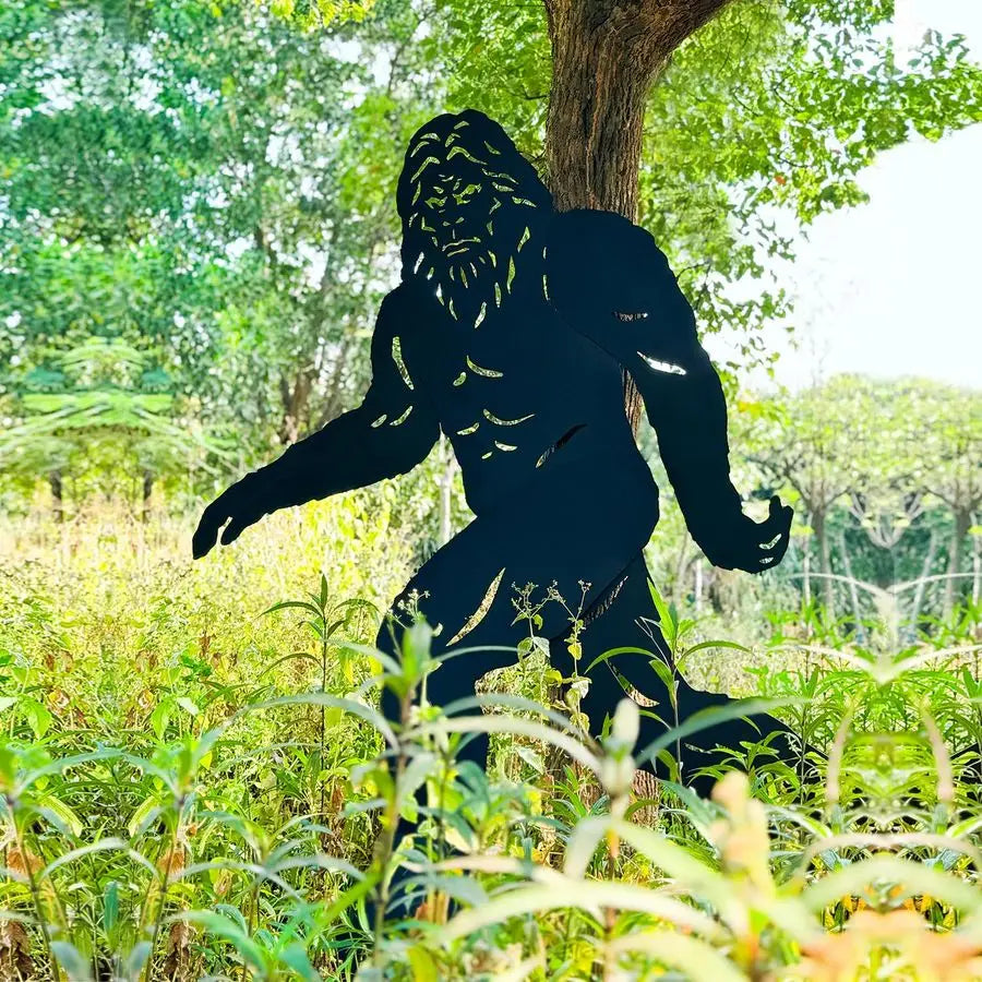 Bigfoot Outdoor Metal Yard Statue Sasquatch Decor Display