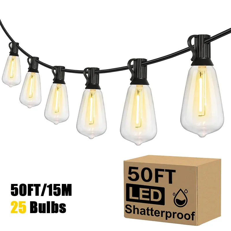 MIMIRGBCertification Outdoor ST38 String Lights Garland Connectable