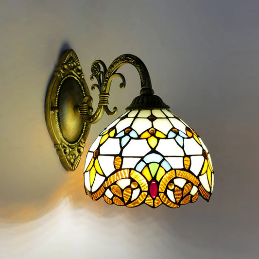 Tiffany Style Wall Lamp Vintage Dome Light For Living Room Staircase