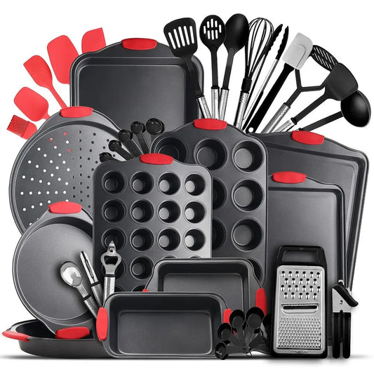 XMSJ 39-Piece Nonstick Carbon Steel Bakeware Set With Cookie Sheets