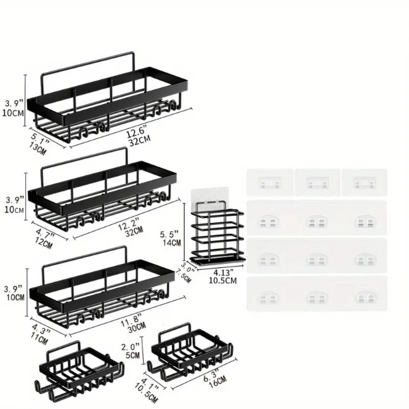 Self Adhesive Shower Caddy Shelf Organizer Rack Wall Mounted