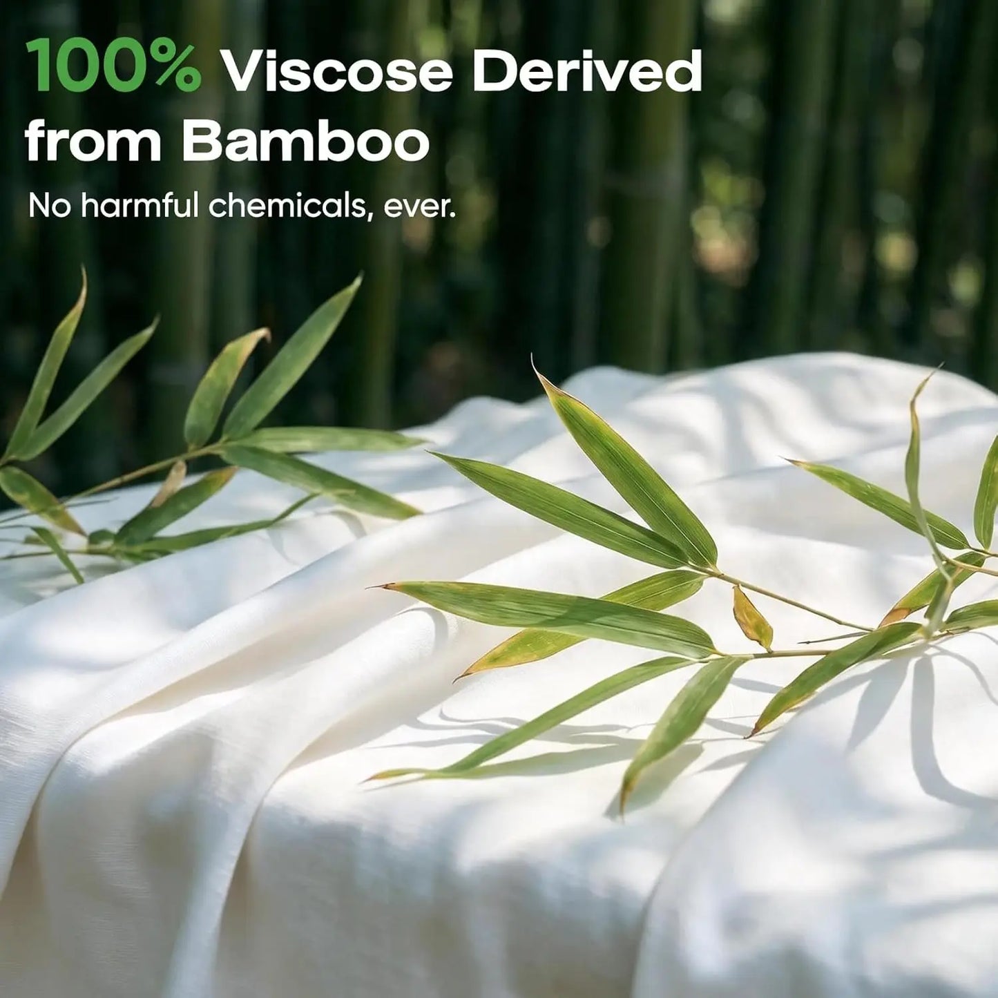 Bamboo Viscose Bed Sheet Set 4 Piece Cooling With Deep Pocket Fitted