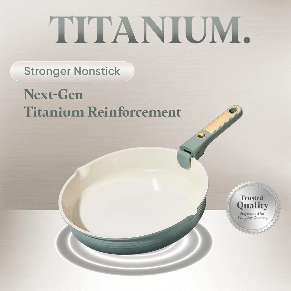 Nuanyao Titanium Nonstick Cookware Set With Detachable Handles