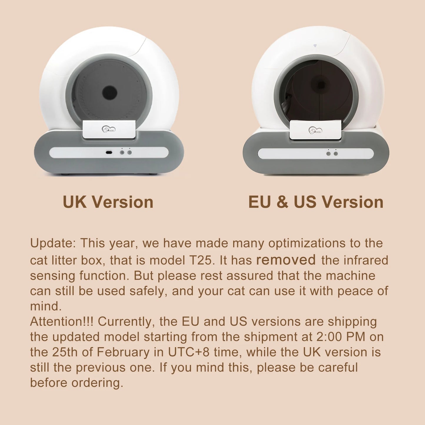 DOEL Self Cleaning Cat Litter Box With App Control 2 4G WiFi