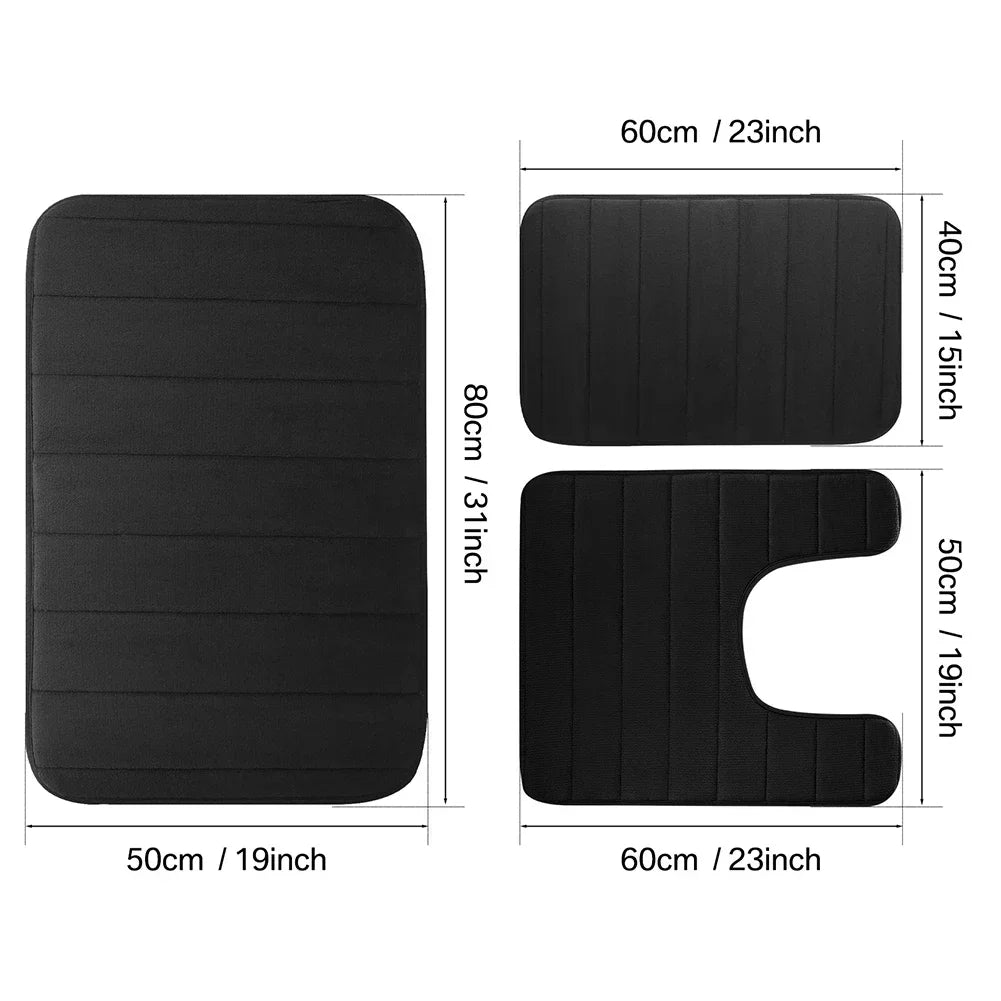 Memory Foam Bath Mat Non Slip Ultra Absorbent Machine Washable