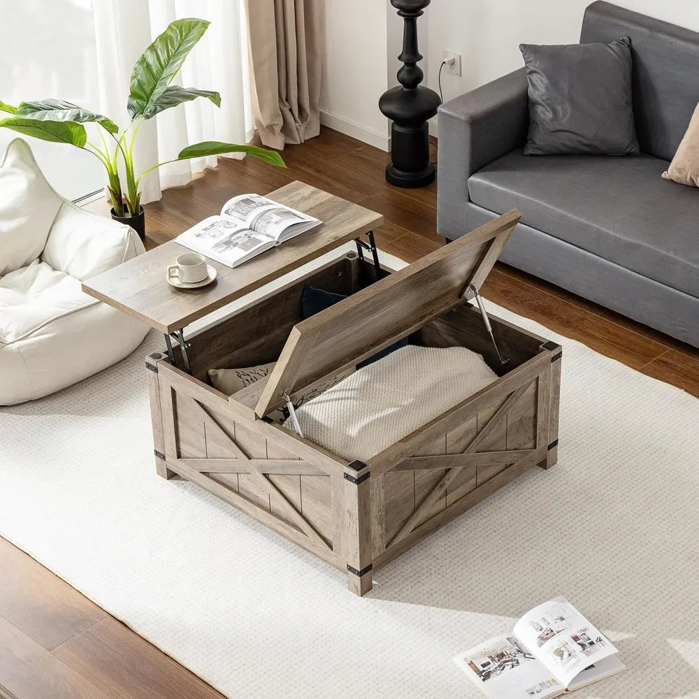 Lift Top Coffee Table With Storage For Living Room