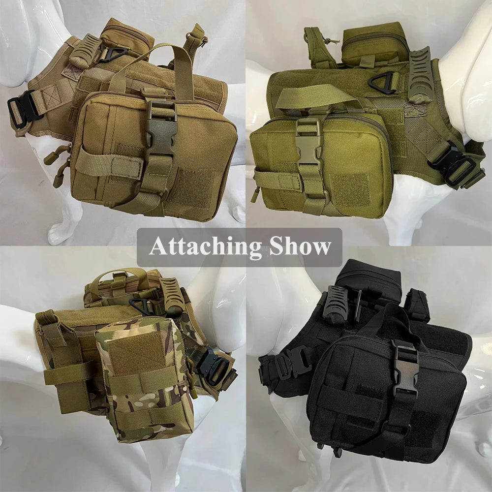PETRAVELCN Dog Tactical MOLLE Pouches Set For Harness Training