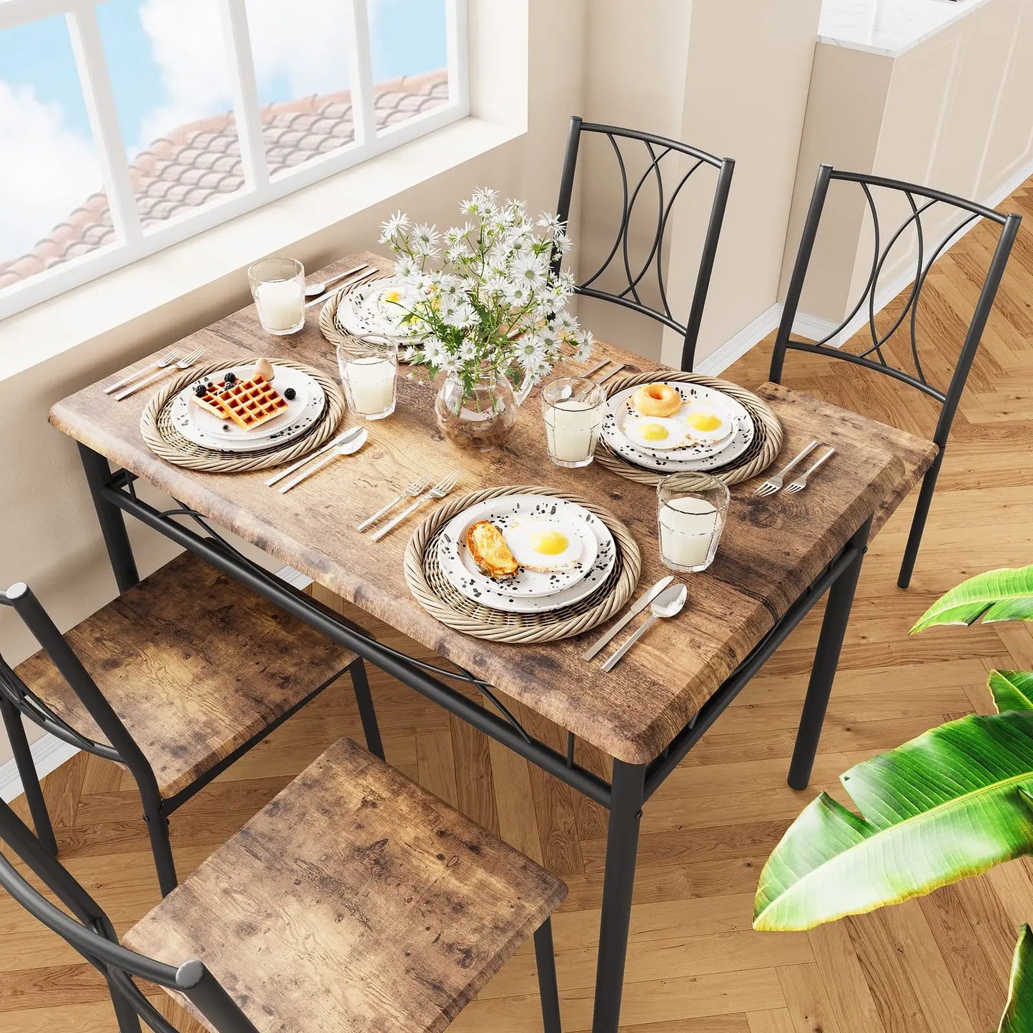Studyset Kitchen Table And Chairs Dining Set For Four