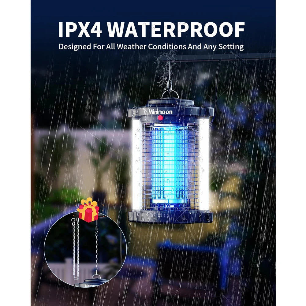 Minimoon Bug Zapper Outdoor 4200V Dual LED IPX4 Insect Trap