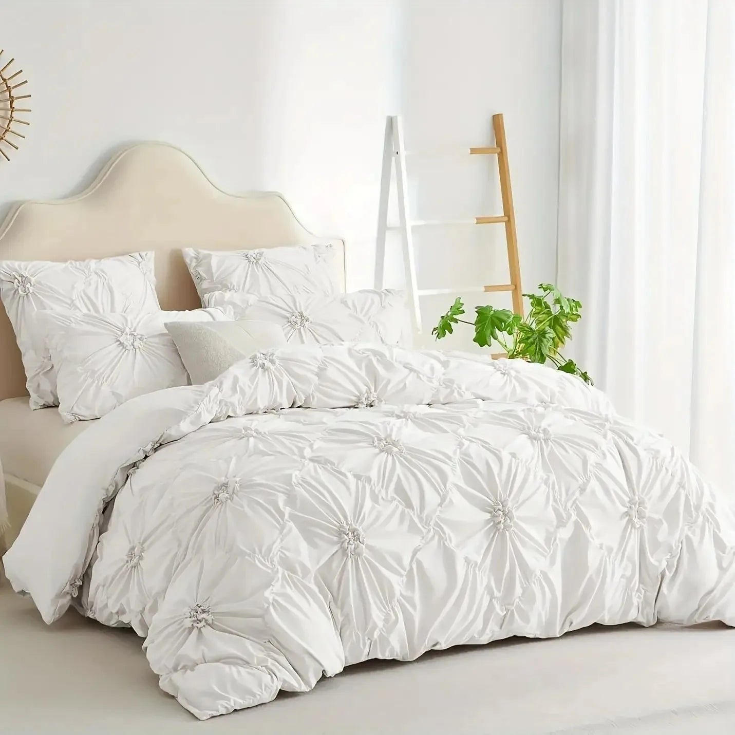 NONECN Bohemian Quilt Cover Set With Duvet And 2 Pillowcases