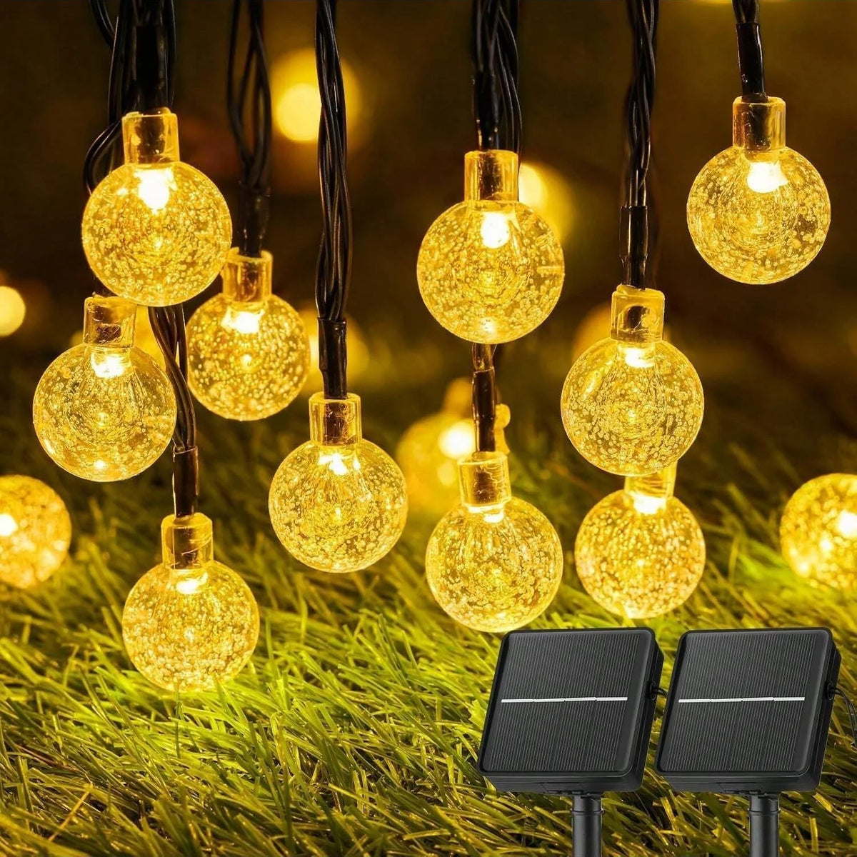Bhony Solar Powered String Lights Outdoor Waterproof Garden Decor
