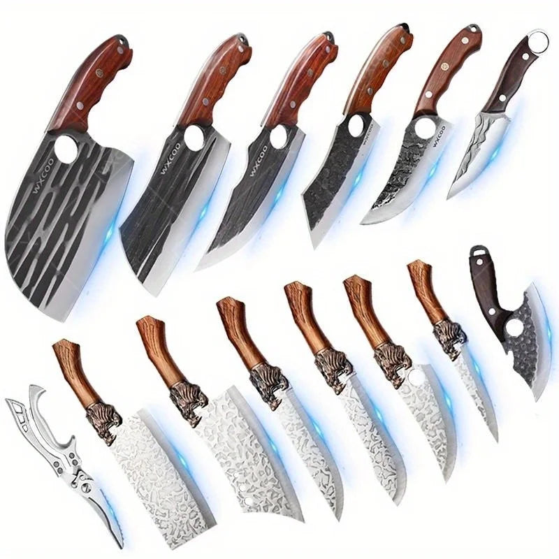 Stainless Steel Kitchen Knives Set 14 Piece Multipurpose