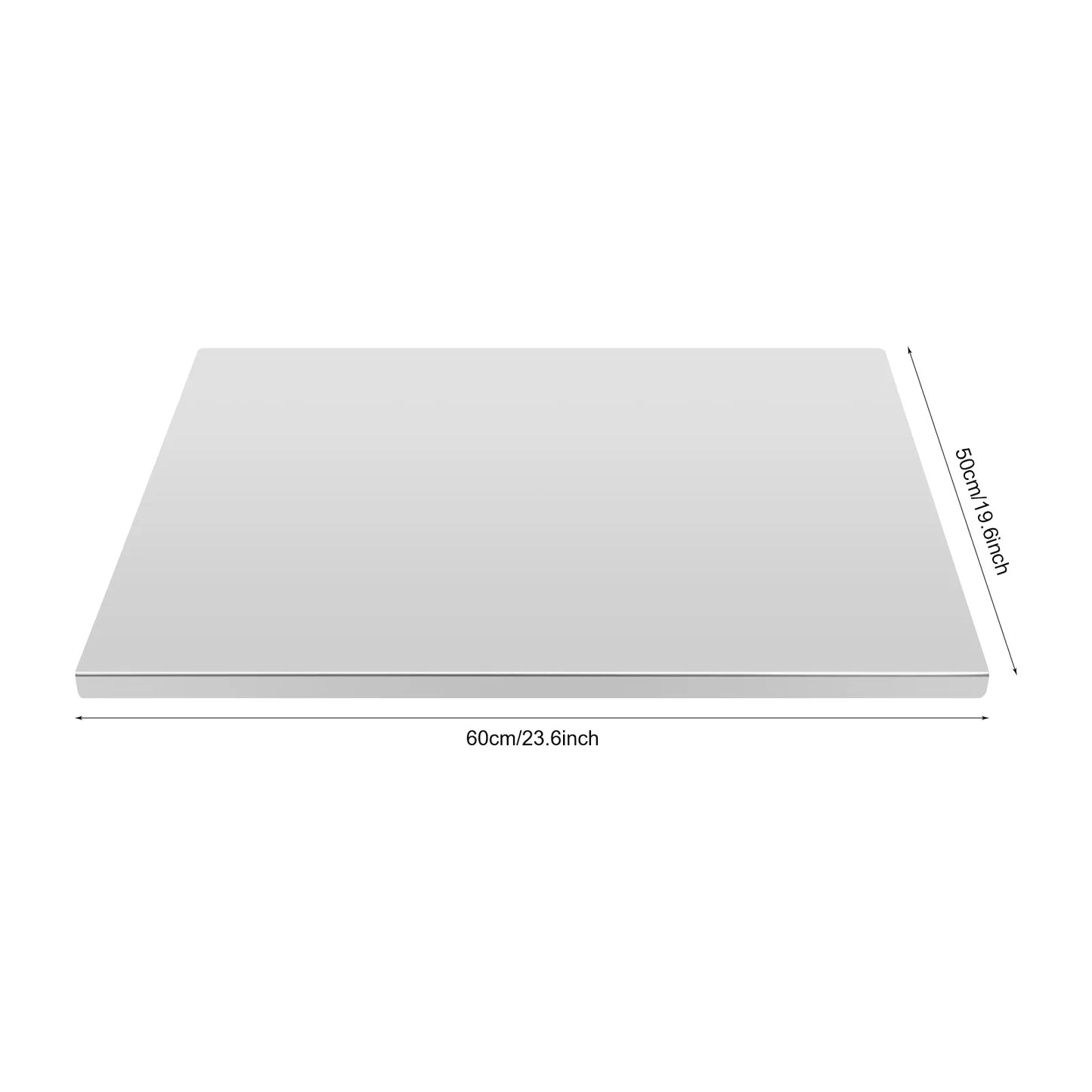 Stainless Steel Chopping Board With L Shaped Edge For Kitchen Counter Protection