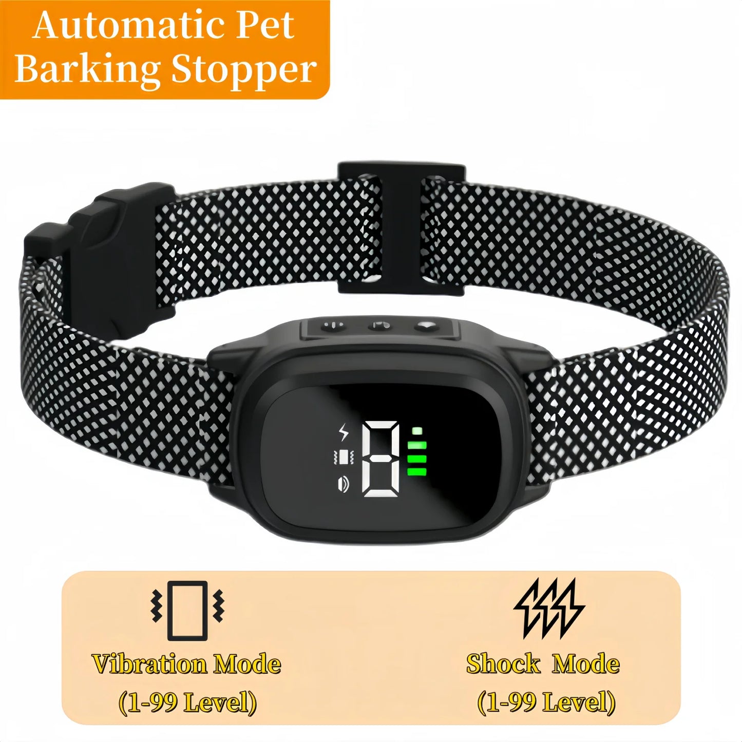 Waterproof Dog Bark Collar Rechargeable Anti-Bark Training