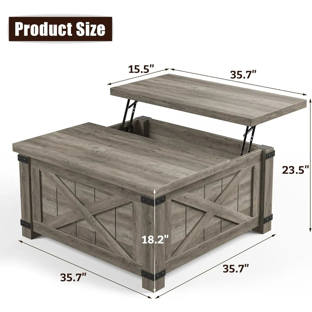 Lift Top Coffee Table With Storage For Living Room