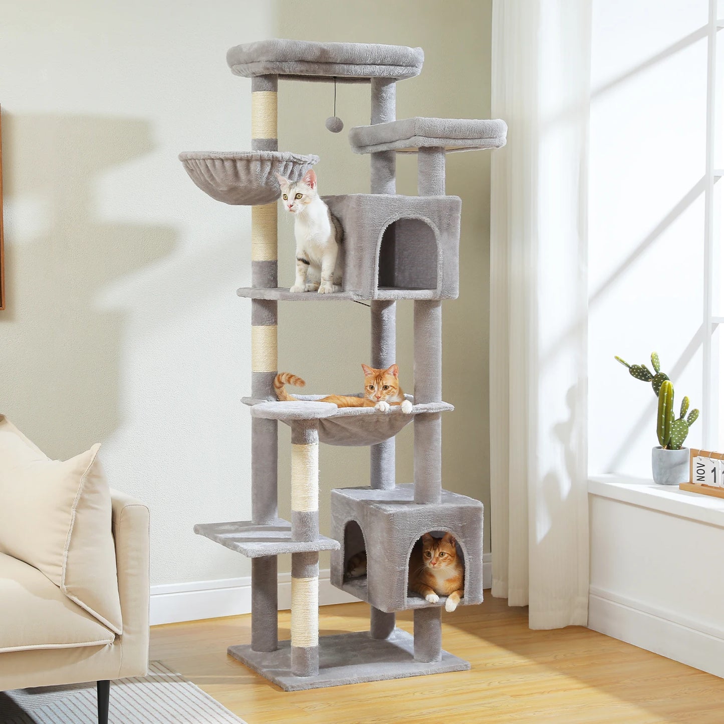 PAWZ Road Tall Cat Tree Large Multi Level Cat Condo