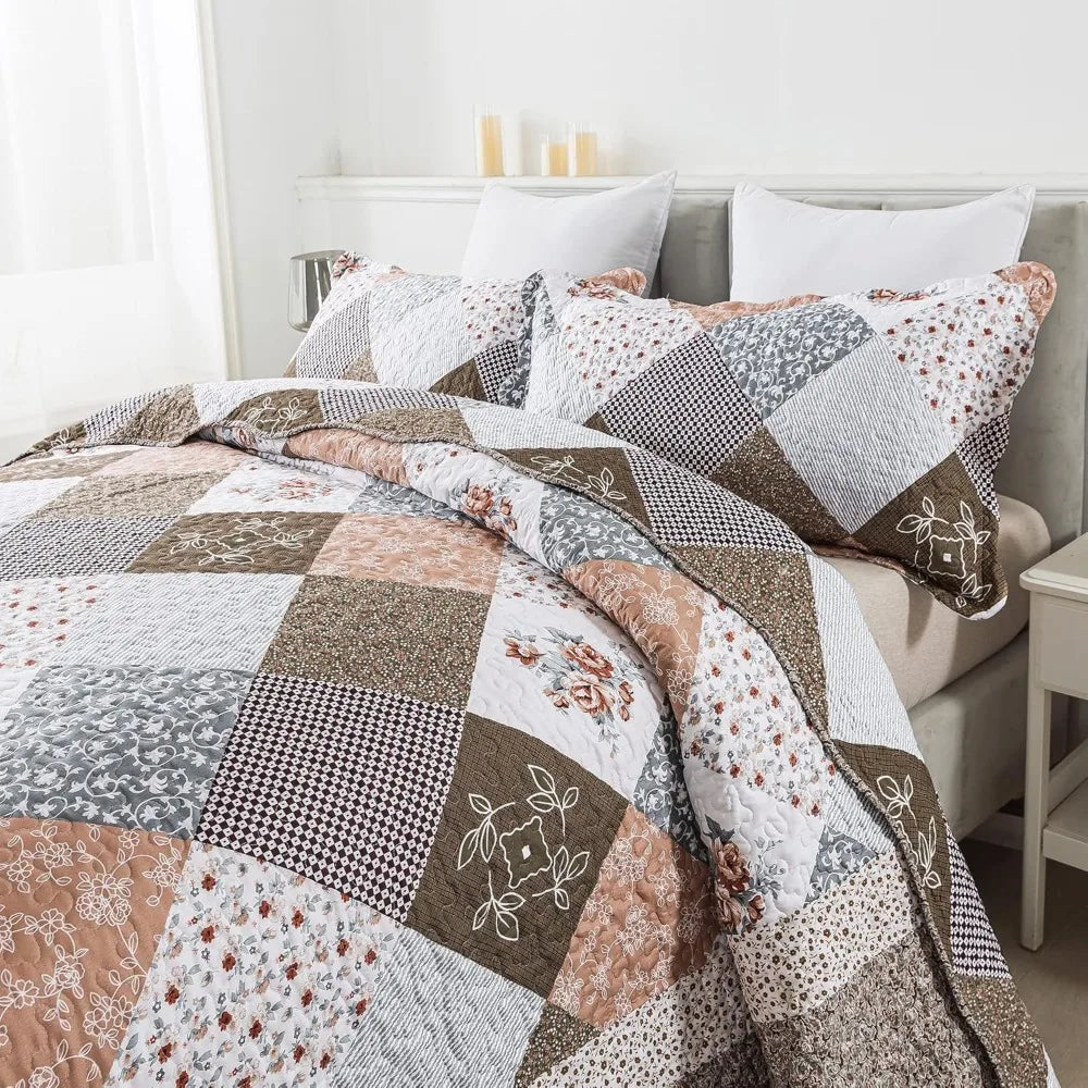 Premium Cotton Ruffle Quilt Set With All Season Bedroom Comfort